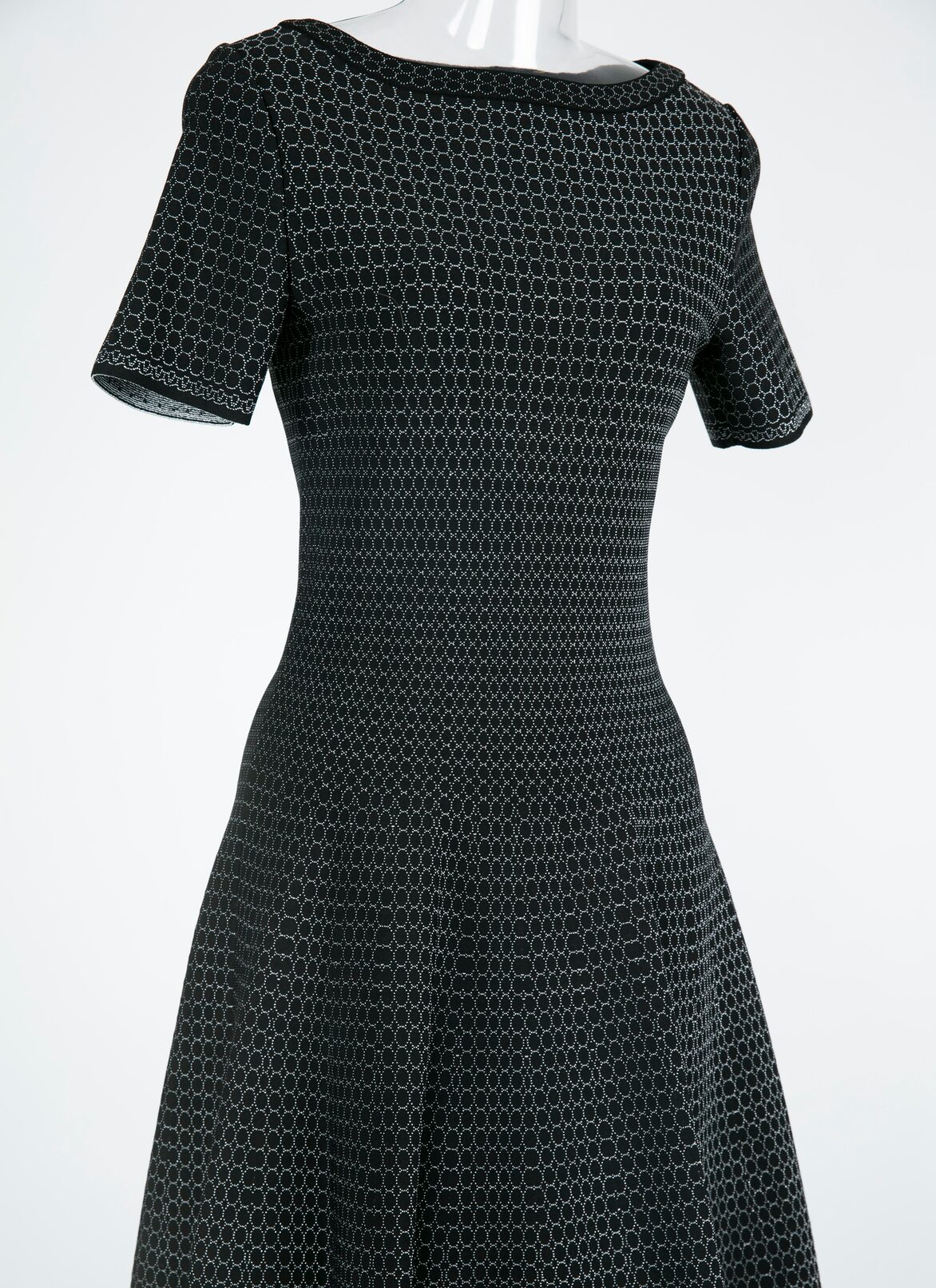 SHORT SLEEVE DRESS REGENCE MINI BLACK ALAÏA BLACK SHORT SLEEVE DRESS REGENCE MINI BLACK